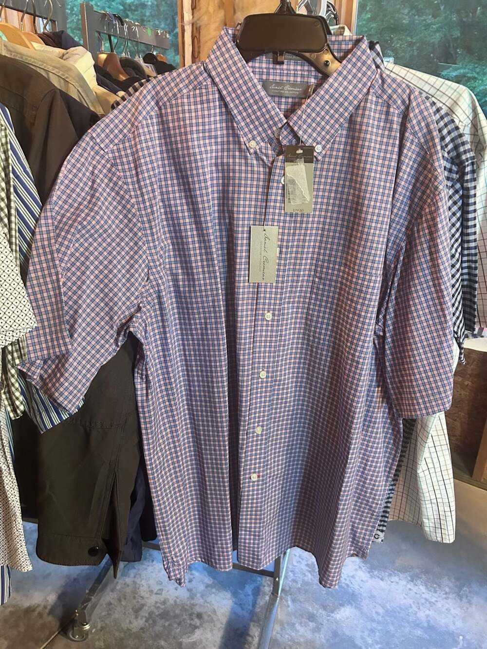 Daniel Cremieux Signature Collection Short Sleeve Plaid Button-Down Shirt